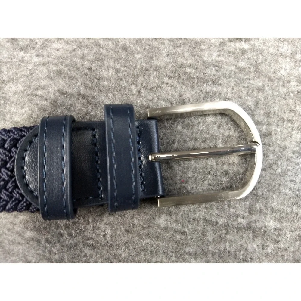 Woven Elastic Braided Belts Set/3  Black‎ Rust Navy Men 44